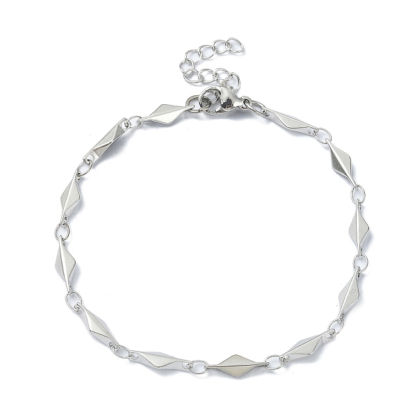 PandaHall 304 Stainless Steel Rhombus Link Chain Bracelets for Women, Stainless Steel Color, 6-7/8 inch(17.5cm) 304 Stainless Steel Rhombus
PandaHall 304 Stainless Steel Rhombus Link Chain Bracelets for Women, Stainless Steel Color, 6-7/8 inch(17.5cm) 304 Stainless Steel Rhombus