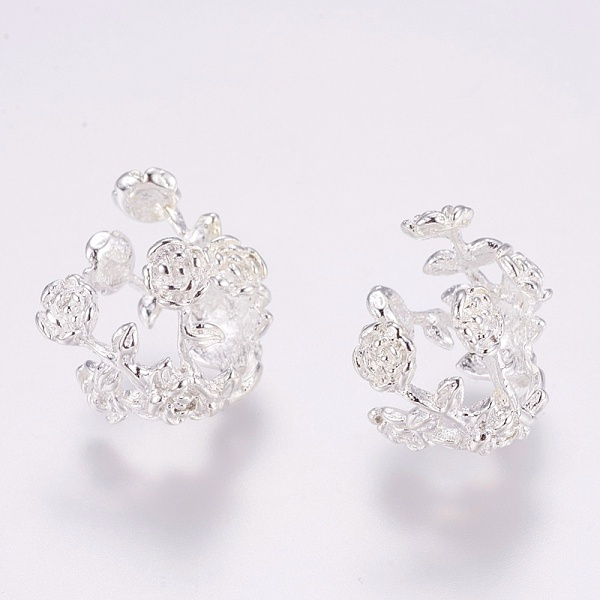 PandaHall Brass Fancy Bead Caps, Flower, 4-Petal, Silver Color Plated, 14x16x18mm, Hole: 2.5mm Brass Silver
PandaHall Brass Fancy Bead Caps, Flower, 4-Petal, Silver Color Plated, 14x16x18mm, Hole: 2.5mm Brass Silver