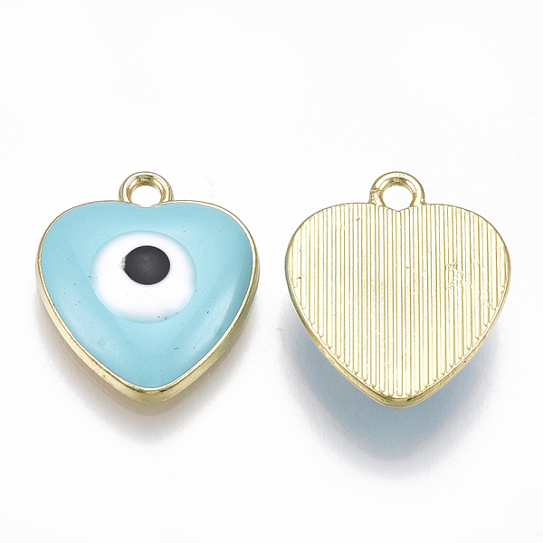 PandaHall Alloy Pendants, with Enamel, Heart with Evil Eye, Light Gold, Sky Blue, 18x15.5x5mm, Hole: 2mm Alloy+Enamel Heart Blue
PandaHall Alloy Pendants, with Enamel, Heart with Evil Eye, Light Gold, Sky Blue, 18x15.5x5mm, Hole: 2mm Alloy+Enamel Heart Blue
