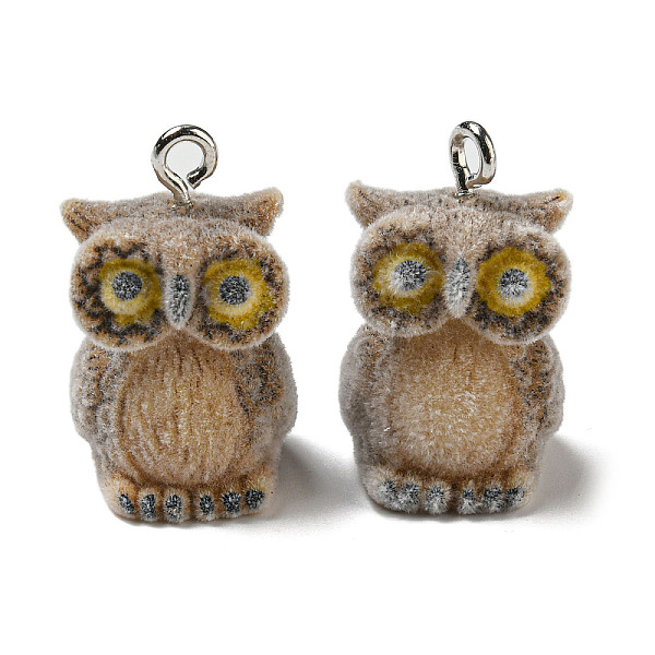 PandaHall Flocky Resin Pendants, Cute Animal Charms with Platinum Plated Iron Loops, Owl, 28x16x20mm, Hole: 2mm Resin Owl
PandaHall Flocky Resin Pendants, Cute Animal Charms with Platinum Plated Iron Loops, Owl, 28x16x20mm, Hole: 2mm Resin Owl