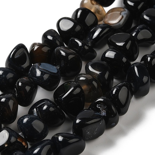 PandaHall Natural Black Agate Beads Strands, Dyed & Heated, Nuggets, Tumbled Stone, Black, 6.5~13x10~13x1.5~11mm, Hole: 1.6mm, about...
PandaHall Natural Black Agate Beads Strands, Dyed & Heated, Nuggets, Tumbled Stone, Black, 6.5~13x10~13x1.5~11mm, Hole: 1.6mm, about...