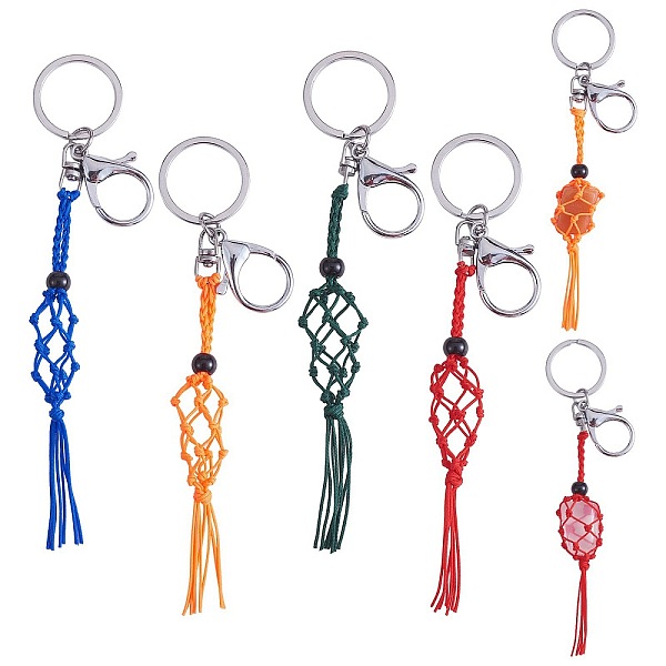 PandaHall 4Pcs 4 Colors Macrame Fringe Braided Keychain, Black Glass Bead Tassel Charm Key Ring for Handbag, Car Decoration, Orange Red...
PandaHall 4Pcs 4 Colors Macrame Fringe Braided Keychain, Black Glass Bead Tassel Charm Key Ring for Handbag, Car Decoration, Orange Red...