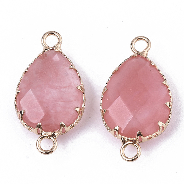 PandaHall Cherry Quartz Glass Links connectors, with Golden Tone Brass Open Back Settings, Faceted, Teardrop, 26.5~27.5x14x6mm, Hole: 2mm..., Red
PandaHall Cherry Quartz Glass Links connectors, with Golden Tone Brass Open Back Settings, Faceted, Teardrop, 26.5~27.5x14x6mm, Hole: 2mm..., Red