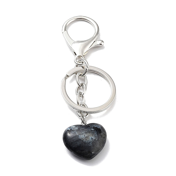 PandaHall Natural Labradorite Keychain, with Platinum Plated Iron Split Key Rings, Heart, 9~9.2cm Labradorite Heart
PandaHall Natural Labradorite Keychain, with Platinum Plated Iron Split Key Rings, Heart, 9~9.2cm Labradorite Heart