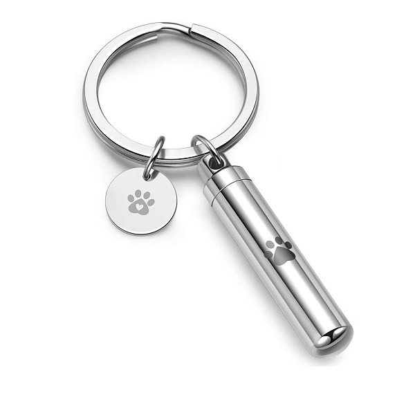 PandaHall Column Openable Pet Memorial Urn Ashes Stainless Steel Pendant Keychain, Flat Round with Paw Print Keychain, Stainless Steel Color...
PandaHall Column Openable Pet Memorial Urn Ashes Stainless Steel Pendant Keychain, Flat Round with Paw Print Keychain, Stainless Steel Color...