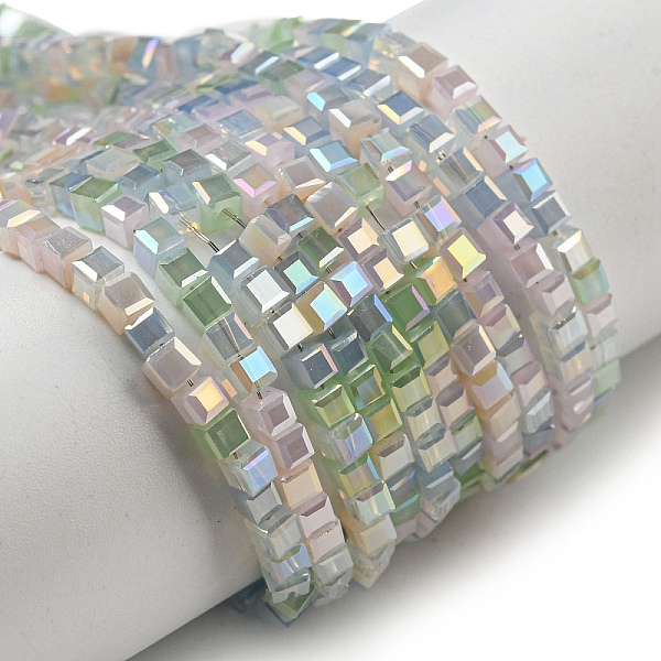 PandaHall Electroplate Glass Beads Strands, Full Rainbow Plated, Faceted, Cube, Light Green, 2~2.5x2.5~3x2.5~3mm, Hole: 0.8mm, about...
PandaHall Electroplate Glass Beads Strands, Full Rainbow Plated, Faceted, Cube, Light Green, 2~2.5x2.5~3x2.5~3mm, Hole: 0.8mm, about...