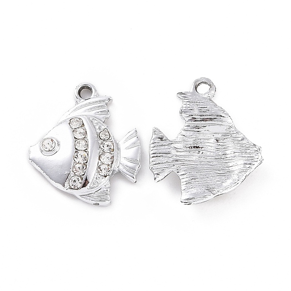 PandaHall Alloy Crystal Rhinestone Pendants, Fish Charms, Platinum, 19.5x16.5x4mm, Hole: 1.6mm Alloy+Rhinestone Fish Clear
PandaHall Alloy Crystal Rhinestone Pendants, Fish Charms, Platinum, 19.5x16.5x4mm, Hole: 1.6mm Alloy+Rhinestone Fish Clear