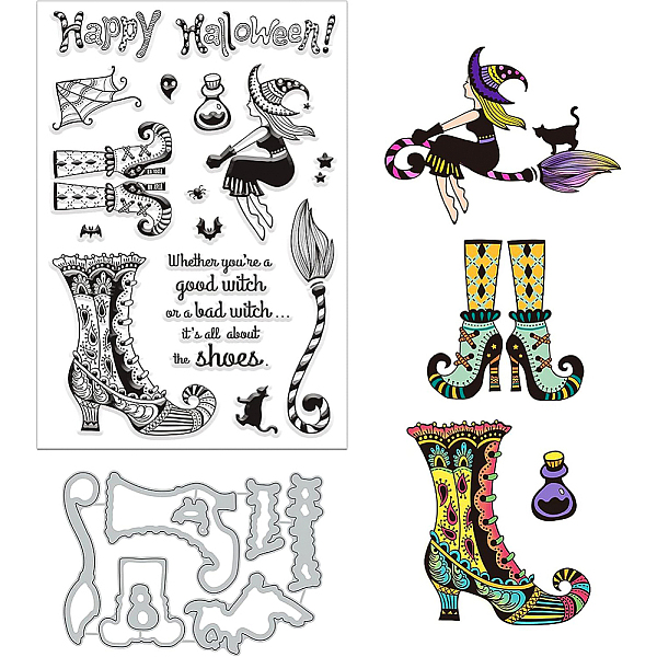 PandaHall BENECREAT 1pc Happy Halloween Metal Clear Stamps, with 1pc Witch Boots Broom Line Pattern Carbon Steel Embossing Template for DIY...
PandaHall BENECREAT 1pc Happy Halloween Metal Clear Stamps, with 1pc Witch Boots Broom Line Pattern Carbon Steel Embossing Template for DIY...