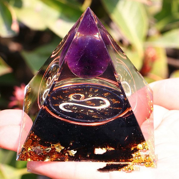PandaHall Orgonite Pyramid Resin Energy Generators, Reiki Natural Amethyst & Obsidian Chips Inside for Home Office Desk Decoration, Leo...
PandaHall Orgonite Pyramid Resin Energy Generators, Reiki Natural Amethyst & Obsidian Chips Inside for Home Office Desk Decoration, Leo...