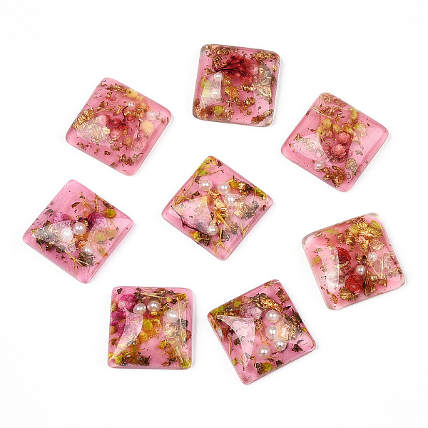 PandaHall Transparent Resin Cabochons, with Flower & Gold/Silver Foil, Square, Hot Pink, 16x16x6mm Resin Square Red
PandaHall Transparent Resin Cabochons, with Flower & Gold/Silver Foil, Square, Hot Pink, 16x16x6mm Resin Square Red