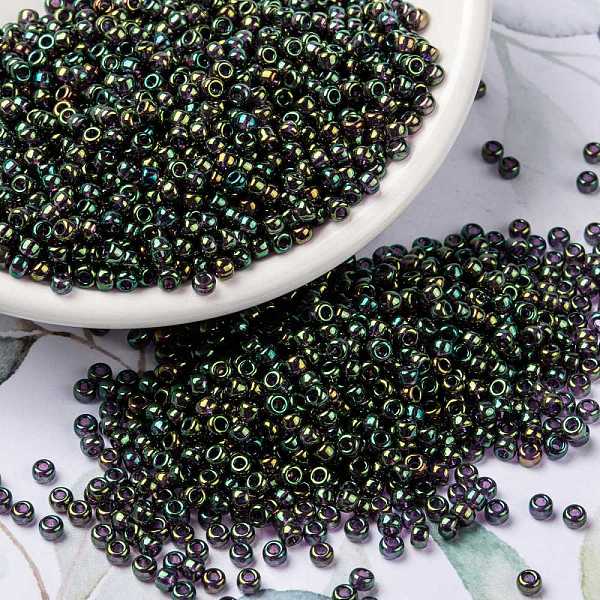 PandaHall MIYUKI Round Rocailles Beads, Japanese Seed Beads, 8/0, (RR2446) Forest Green Rainbow Gold Luster, 3mm, Hole: 1mm, about...
PandaHall MIYUKI Round Rocailles Beads, Japanese Seed Beads, 8/0, (RR2446) Forest Green Rainbow Gold Luster, 3mm, Hole: 1mm, about...