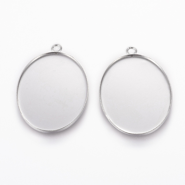 PandaHall 304 Stainless Steel Pendant Cabochon Settings, Plain Edge Bezel Cups, Oval, Stainless Steel Color, Tray: 35x25mm, 39.5x25.5x1.5mm...
PandaHall 304 Stainless Steel Pendant Cabochon Settings, Plain Edge Bezel Cups, Oval, Stainless Steel Color, Tray: 35x25mm, 39.5x25.5x1.5mm...
