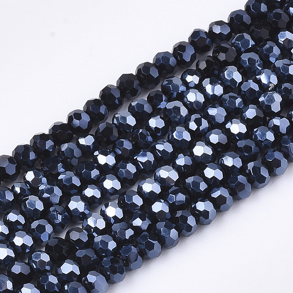 PandaHall Electroplate Glass Beads Strands, Pearl Luster Plated, Faceted, Rondelle, Black, 2.5~3x2~2.5mm, Hole: 0.6mm, about 196pcs/strand...
PandaHall Electroplate Glass Beads Strands, Pearl Luster Plated, Faceted, Rondelle, Black, 2.5~3x2~2.5mm, Hole: 0.6mm, about 196pcs/strand...