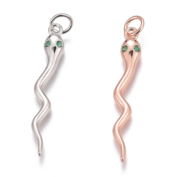 PandaHall Brass Micro Pave Green Cubic Zirconia Pendants, Long-Lasting Plated, Snake Shape, Mixed Color, 24x3.5x2mm, Hole: 2.5mm Brass+Cubic...
PandaHall Brass Micro Pave Green Cubic Zirconia Pendants, Long-Lasting Plated, Snake Shape, Mixed Color, 24x3.5x2mm, Hole: 2.5mm Brass+Cubic...
