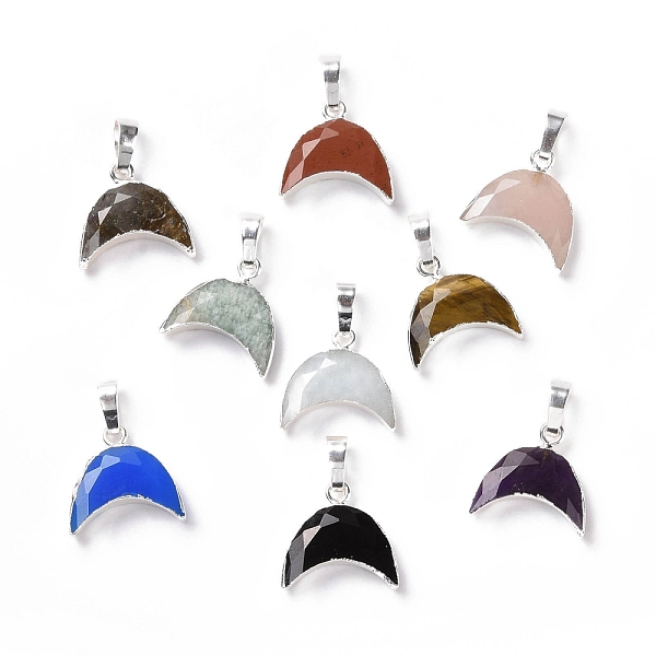 PandaHall Natural Gemstone Pendants, with Platinum Tone Brass Findings, Cadmium Free & Lead Free, Faceted, Moon, Mixed Dyed and Undyed, 24mm...
PandaHall Natural Gemstone Pendants, with Platinum Tone Brass Findings, Cadmium Free & Lead Free, Faceted, Moon, Mixed Dyed and Undyed, 24mm...