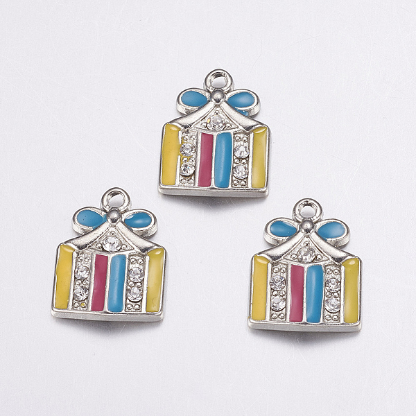 PandaHall Alloy Enamel Pendants, Cadmium Free & Lead Free, with Rhinestone, for Christmas, Platinum, Colorful, about 14mm wide, 19mm long...
PandaHall Alloy Enamel Pendants, Cadmium Free & Lead Free, with Rhinestone, for Christmas, Platinum, Colorful, about 14mm wide, 19mm long...