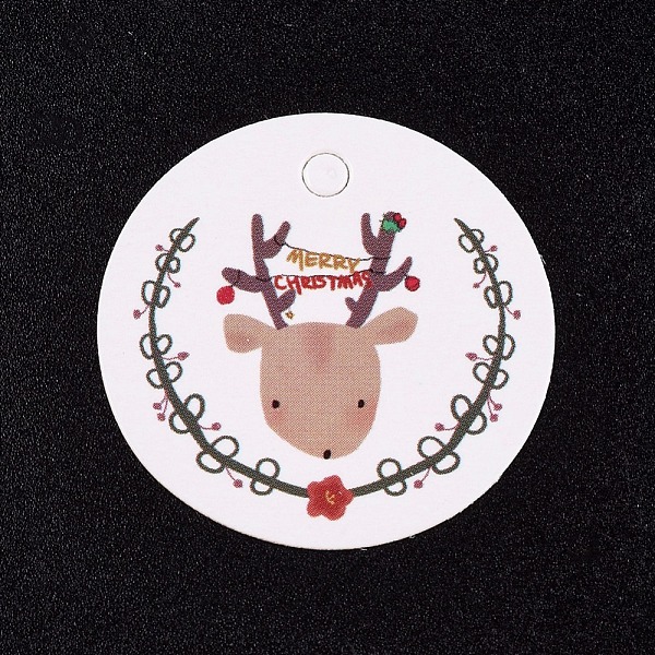 PandaHall Paper Gift Tags, Hange Tags, For Arts and Crafts, For Christmas, Flat Round with Christmas Reindeer/Stag Pattern, Colorful...
PandaHall Paper Gift Tags, Hange Tags, For Arts and Crafts, For Christmas, Flat Round with Christmas Reindeer/Stag Pattern, Colorful...