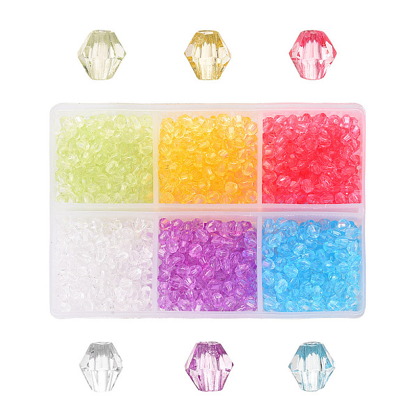 PandaHall Transparent Acrylic Beads, Bicone, Mixed Color, 4x4mm, Hole: 1.5mm, 990pcs/box Acrylic Bicone Multicolor
PandaHall Transparent Acrylic Beads, Bicone, Mixed Color, 4x4mm, Hole: 1.5mm, 990pcs/box Acrylic Bicone Multicolor