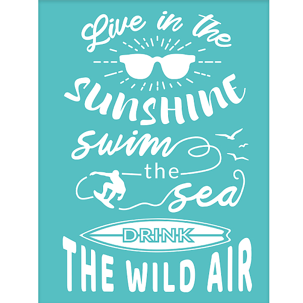 PandaHall Self-Adhesive Silk Screen Printing Stencil, for Painting on Wood, DIY Decoration T-Shirt Fabric, Turquoise, Word, 19.5x14cm..., Green
PandaHall Self-Adhesive Silk Screen Printing Stencil, for Painting on Wood, DIY Decoration T-Shirt Fabric, Turquoise, Word, 19.5x14cm..., Green