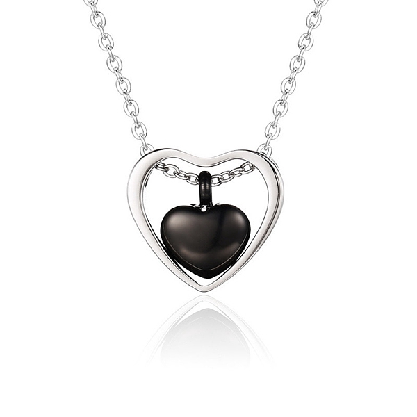 PandaHall Stainless Steel Pendant Necklaces, Heart Urn Ashes Necklaces, Black, 16.14~19.69 inch(41~50cm) Stainless Steel Heart
PandaHall Stainless Steel Pendant Necklaces, Heart Urn Ashes Necklaces, Black, 16.14~19.69 inch(41~50cm) Stainless Steel Heart