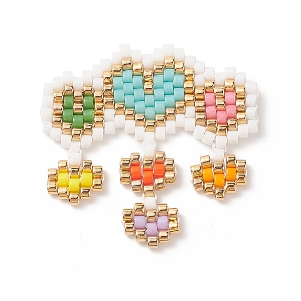 PandaHall Handmade Japanese Seed Beads, Loom Pattern, Heart, Colorful, 27x28x2mm Glass Heart
PandaHall Handmade Japanese Seed Beads, Loom Pattern, Heart, Colorful, 27x28x2mm Glass Heart