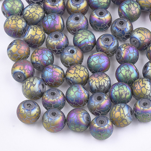 PandaHall Electroplate Glass Beads, Frosted, Round with Pattern, Colorful, 8~8.5mm, Hole: 1.5mm Glass Others
PandaHall Electroplate Glass Beads, Frosted, Round with Pattern, Colorful, 8~8.5mm, Hole: 1.5mm Glass Others