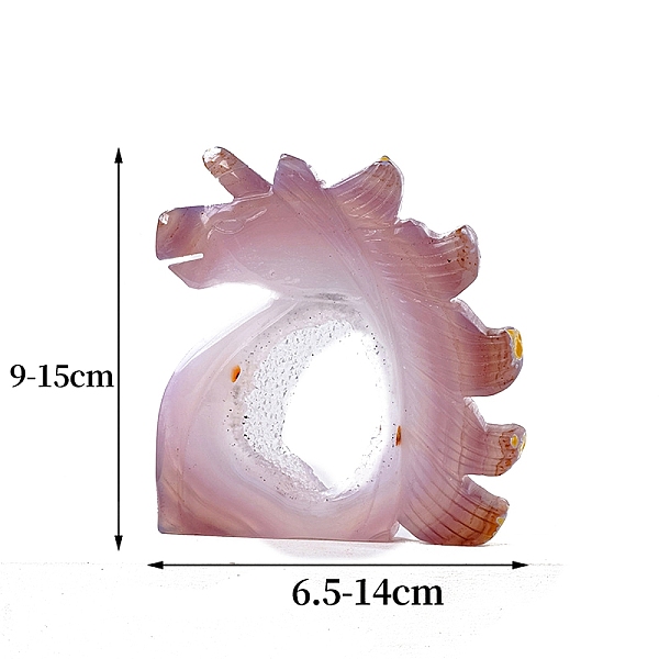 PandaHall Natural Agate Geode Carved Healing Figurines, Reiki Energy Stone Display Decorations, Unicorn, 150x140mm Natural Agate Unicorn
PandaHall Natural Agate Geode Carved Healing Figurines, Reiki Energy Stone Display Decorations, Unicorn, 150x140mm Natural Agate Unicorn