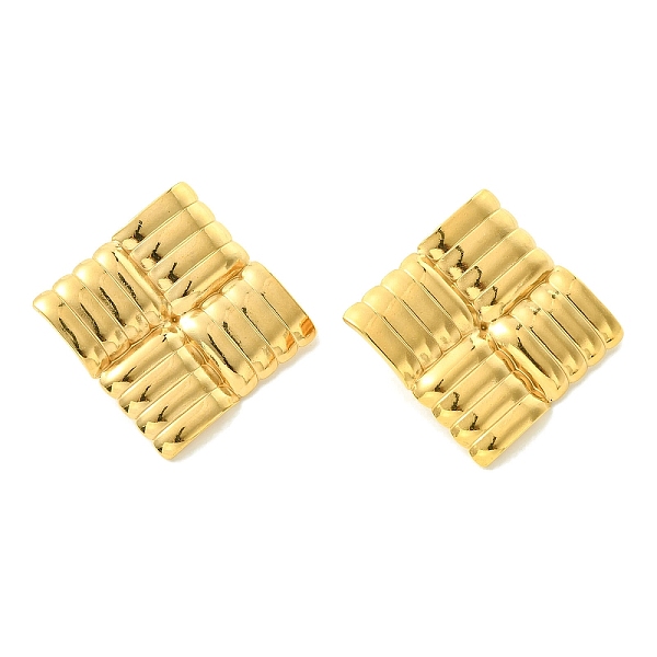 PandaHall Vacuum Plating 304 Stainless Steel Stud Earrings for Women, Rhombus with Stripe, Golden, 40.5x40.5mm 304 Stainless Steel Rhombus
PandaHall Vacuum Plating 304 Stainless Steel Stud Earrings for Women, Rhombus with Stripe, Golden, 40.5x40.5mm 304 Stainless Steel Rhombus