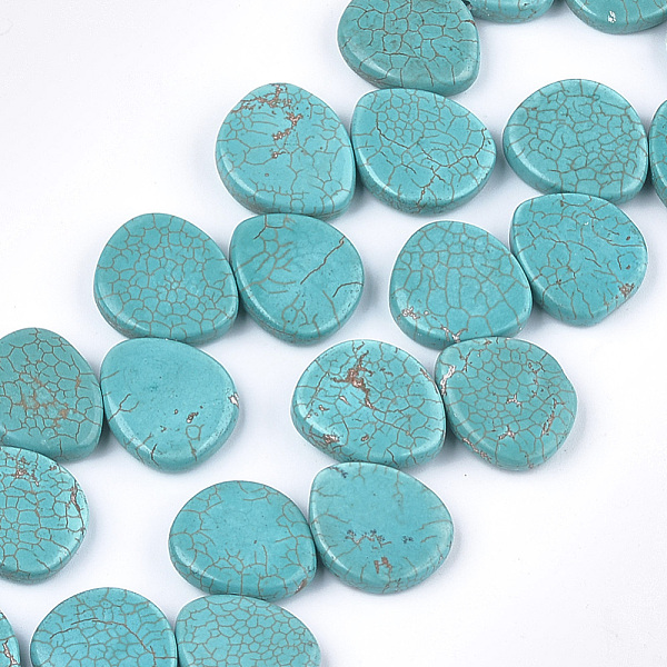 PandaHall Natural Howlite Beads, Dyed & Heated, Turquoise Teardrop, 20~23x16~20x5~6mm, Hole: 1mm Howlite Teardrop
PandaHall Natural Howlite Beads, Dyed & Heated, Turquoise Teardrop, 20~23x16~20x5~6mm, Hole: 1mm Howlite Teardrop