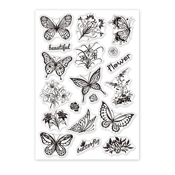 PandaHall PVC Plastic Stamps, for DIY Scrapbooking, Photo Album Decorative, Cards Making, Stamp Sheets, Butterfly Pattern, 16x11x0.3cm...
PandaHall PVC Plastic Stamps, for DIY Scrapbooking, Photo Album Decorative, Cards Making, Stamp Sheets, Butterfly Pattern, 16x11x0.3cm...