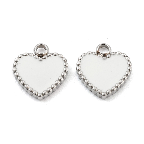 PandaHall Fashion 304 Stainless Steel Enamel Pendants, Flat Heart, White, Stainless Steel Color, 11x10x2mm, Hole: 1.8mm Stainless...
PandaHall Fashion 304 Stainless Steel Enamel Pendants, Flat Heart, White, Stainless Steel Color, 11x10x2mm, Hole: 1.8mm Stainless...