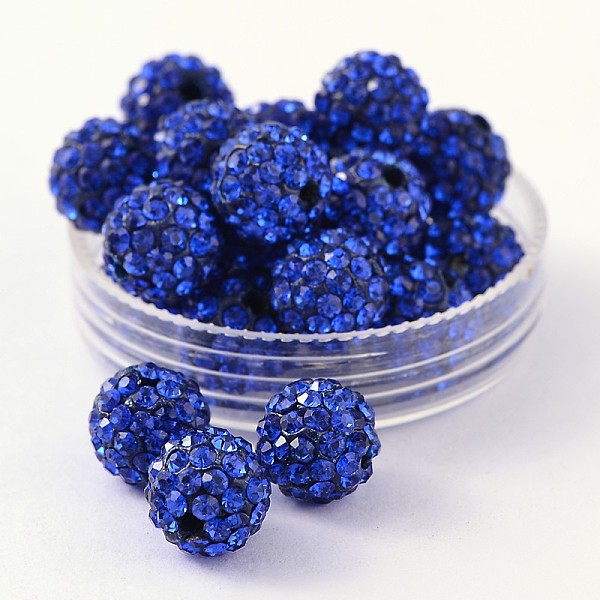 PandaHall Polymer Clay Rhinestone Beads, Grade A, Round, PP15, Sapphire, 10mm, Hole: 1.8~2mm, 6 Rows Rhinestone, PP15(2.1~2.2mm) Polymer..., Blue
PandaHall Polymer Clay Rhinestone Beads, Grade A, Round, PP15, Sapphire, 10mm, Hole: 1.8~2mm, 6 Rows Rhinestone, PP15(2.1~2.2mm) Polymer..., Blue