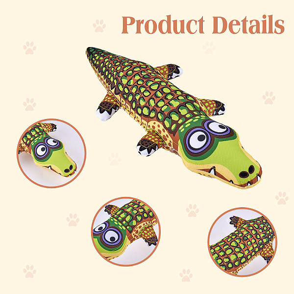 PandaHall Polyester Crocodile Bite Resistant Pet Sound Toy, Dog Teething Chewing Toy, Olive, 380x150x70mm Polyester Green
PandaHall Polyester Crocodile Bite Resistant Pet Sound Toy, Dog Teething Chewing Toy, Olive, 380x150x70mm Polyester Green
