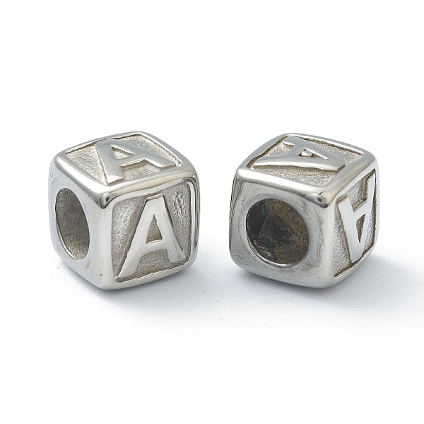PandaHall 304 Stainless Steel European Beads, Large Hole Beads, Horizontal Hole, Cube with Letter, Stainless Steel Color, Letter.A, 8x8x8mm...
PandaHall 304 Stainless Steel European Beads, Large Hole Beads, Horizontal Hole, Cube with Letter, Stainless Steel Color, Letter.A, 8x8x8mm...