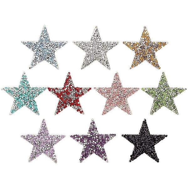 PandaHall 10 Colors Star Crystal Glitter Rhinestone Stickers Iron on Stickers Bling Star Patches for Dress Home Decoration, Mixed Colors..., Multicolor
PandaHall 10 Colors Star Crystal Glitter Rhinestone Stickers Iron on Stickers Bling Star Patches for Dress Home Decoration, Mixed Colors..., Multicolor