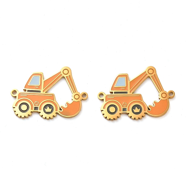 PandaHall 304 Stainless Steel Enamel Connector Charms, Vehicle Links, Excavator, Real 14K Gold Plated, 19x28x1.5mm, Hole: 1.6mm 304..., Orange
PandaHall 304 Stainless Steel Enamel Connector Charms, Vehicle Links, Excavator, Real 14K Gold Plated, 19x28x1.5mm, Hole: 1.6mm 304..., Orange