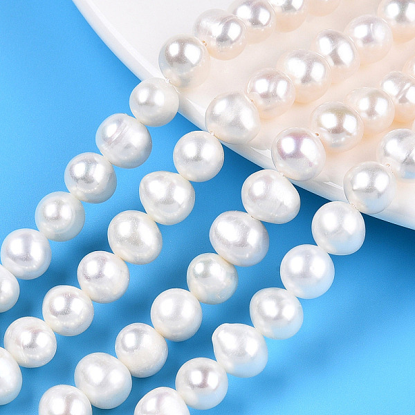 PandaHall Natural Cultured Freshwater Pearl Beads Strands, Potato, Creamy White, 8~9mm, Hole: 0.6mm, about 46~47pcs/strand, 14.76~14.96 inch...
PandaHall Natural Cultured Freshwater Pearl Beads Strands, Potato, Creamy White, 8~9mm, Hole: 0.6mm, about 46~47pcs/strand, 14.76~14.96 inch...
