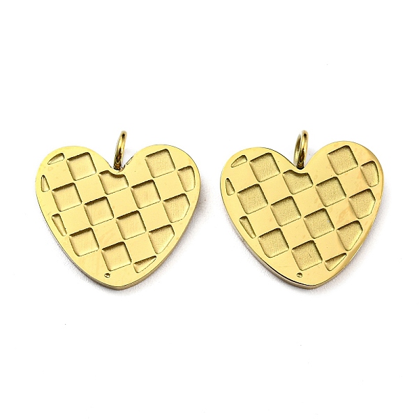 PandaHall Ion Plating(IP) 316L Surgical Stainless Steel Pendants, Textured, Heart Charm, Real 18K Gold Plated, 15x15x4mm, Hole: 2.3mm 316L...
PandaHall Ion Plating(IP) 316L Surgical Stainless Steel Pendants, Textured, Heart Charm, Real 18K Gold Plated, 15x15x4mm, Hole: 2.3mm 316L...