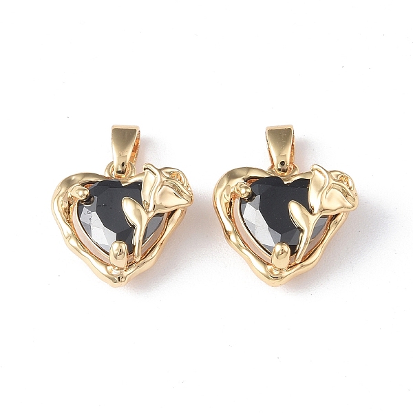 PandaHall Brass Charms, with Glass, Heart with Rose Charm, for Valentine's Day, Real 18K Gold Plated, 13x12.5x5mm, Hole: 2.5x3.5mm...
PandaHall Brass Charms, with Glass, Heart with Rose Charm, for Valentine's Day, Real 18K Gold Plated, 13x12.5x5mm, Hole: 2.5x3.5mm...
