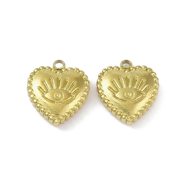 PandaHall Ion Plating(IP) 304 Stainless Steel Charms, Heart with Eye Charm, Real 18K Gold Plated, 13.5x12x4mm, Hole: 1.6mm 304 Stainless...
PandaHall Ion Plating(IP) 304 Stainless Steel Charms, Heart with Eye Charm, Real 18K Gold Plated, 13.5x12x4mm, Hole: 1.6mm 304 Stainless...
