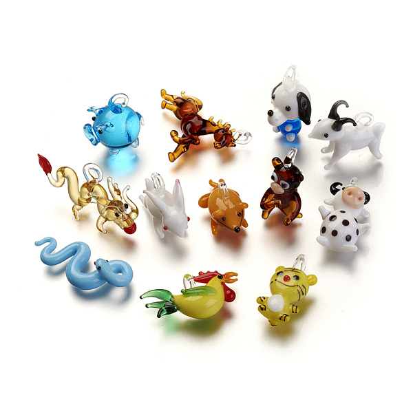 PandaHall Handmade Lampwork Pendants, Chinese Zodiac, Mixed Color, 15~29x14~41x8~17mm Lampwork Random Mixed Chinese Zodiac Multicolor
PandaHall Handmade Lampwork Pendants, Chinese Zodiac, Mixed Color, 15~29x14~41x8~17mm Lampwork Random Mixed Chinese Zodiac Multicolor