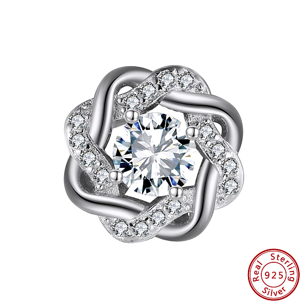 PandaHall Rhodium Plated 925 Sterling Silver Beads, with Clear Cubic Zirconia, Flower, Real Platinum Plated, 11.5x6mm, Hole: 1.2mm Sterling...
PandaHall Rhodium Plated 925 Sterling Silver Beads, with Clear Cubic Zirconia, Flower, Real Platinum Plated, 11.5x6mm, Hole: 1.2mm Sterling...