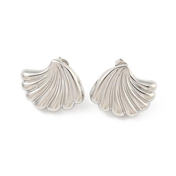 PandaHall Rack Plating Brass Stud Earring, Cadmium Free & Lead Free, Long-Lasting Plated, Shell Shape, Platinum, 17x20mm Brass Shell Shape
PandaHall Rack Plating Brass Stud Earring, Cadmium Free & Lead Free, Long-Lasting Plated, Shell Shape, Platinum, 17x20mm Brass Shell Shape