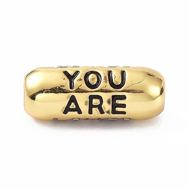 PandaHall Eco-Friendly Brass Enamel Beads, Long-Lasting Plated, Real 18K Gold Plated, Oval with Word You Are, Black, 17.5x7mm, Hole: 3mm...
PandaHall Eco-Friendly Brass Enamel Beads, Long-Lasting Plated, Real 18K Gold Plated, Oval with Word You Are, Black, 17.5x7mm, Hole: 3mm...