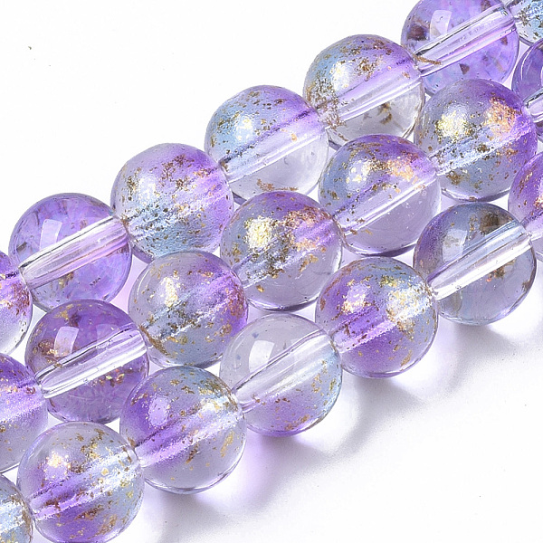 PandaHall Transparent Spray Painted Glass Bead Strands, with Golden Foil, Round, Medium Purple, 8~9mm, Hole: 1.2~1.5mm, about...
PandaHall Transparent Spray Painted Glass Bead Strands, with Golden Foil, Round, Medium Purple, 8~9mm, Hole: 1.2~1.5mm, about...