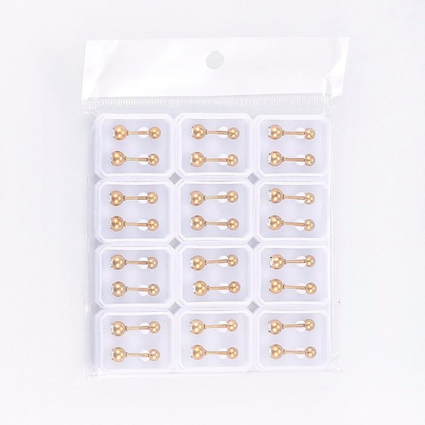 PandaHall 304 Stainless Steel Earlobe Plugs, Screw Back Earrings, with Rhinestone, Round, Crystal, Golden, 5mm, Pin: 1mm, 12pairs/bag..., Clear
PandaHall 304 Stainless Steel Earlobe Plugs, Screw Back Earrings, with Rhinestone, Round, Crystal, Golden, 5mm, Pin: 1mm, 12pairs/bag..., Clear