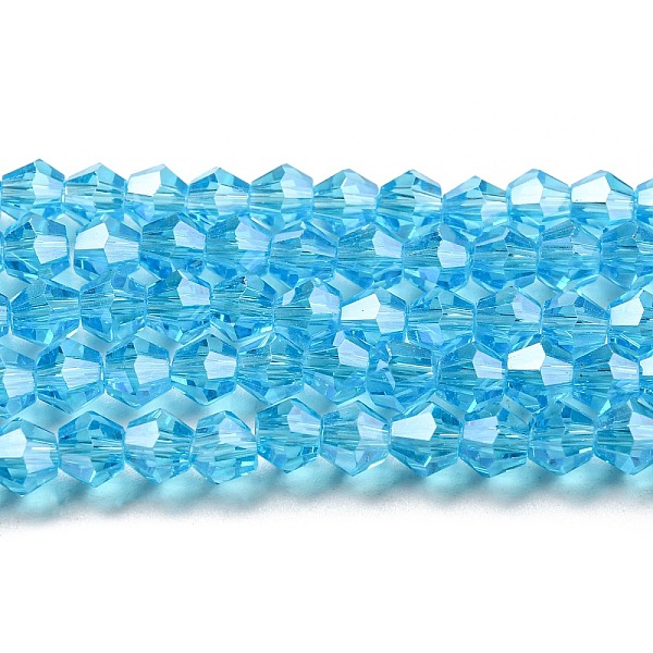 PandaHall Transparent Electroplate Glass Beads Strands, Pearl Luster Plated, Faceted, Bicone, Deep Sky Blue, 6x6mm, Hole: 1mm, about...
PandaHall Transparent Electroplate Glass Beads Strands, Pearl Luster Plated, Faceted, Bicone, Deep Sky Blue, 6x6mm, Hole: 1mm, about...