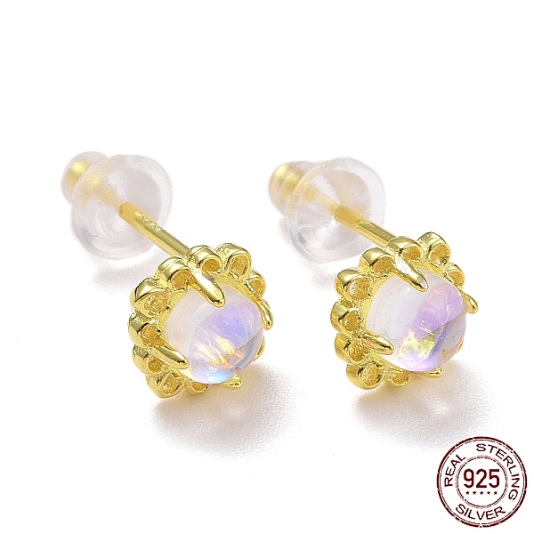 PandaHall 925 Sterling Silver Stud Earrings, Moonstone Half Round Dainty Earrings for Women, Golden, 6x6x3.5mm, Pin: 0.8mm Sterling Silver..., Clear
PandaHall 925 Sterling Silver Stud Earrings, Moonstone Half Round Dainty Earrings for Women, Golden, 6x6x3.5mm, Pin: 0.8mm Sterling Silver..., Clear