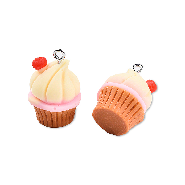PandaHall Opaque Resin Pendants, with Platinum Plated Iron Loops, Cupcake Charm, Red, 25.5~26x17~18x17~18mm, Hole: 2mm Iron+Resin Food Red
PandaHall Opaque Resin Pendants, with Platinum Plated Iron Loops, Cupcake Charm, Red, 25.5~26x17~18x17~18mm, Hole: 2mm Iron+Resin Food Red