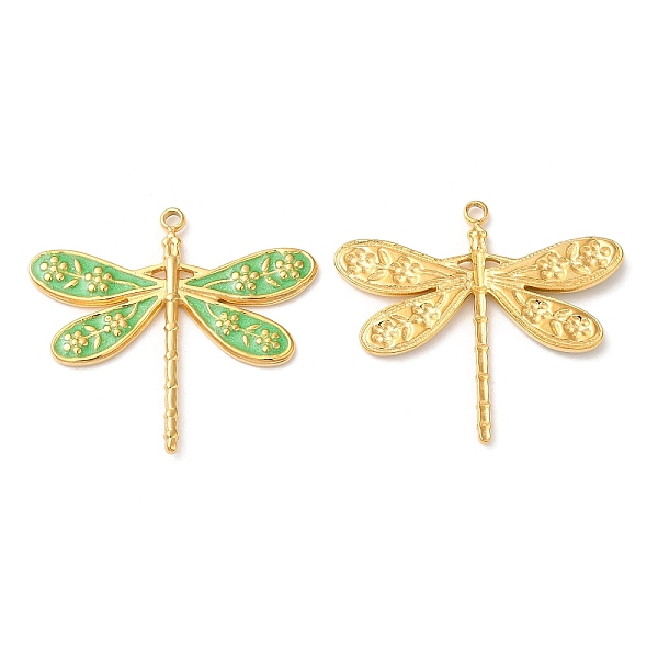 PandaHall 304 Stainless Steel Enamel Pendants, Real 18K Gold Plated, Dragonfly Charm, Lime Green, 24x27x2mm, Hole: 1.4mm Stainless...
PandaHall 304 Stainless Steel Enamel Pendants, Real 18K Gold Plated, Dragonfly Charm, Lime Green, 24x27x2mm, Hole: 1.4mm Stainless...